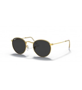 SunÄane naoÄale Ray-Ban RB3447 Round Metal L (53-21) / S crnim staklima i zlatni okvir