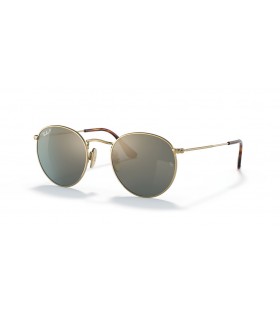 Sunčane naočale Ray-Ban RB8247 Round Titanium S (50-21) / S plavim staklima i zlatni okvir