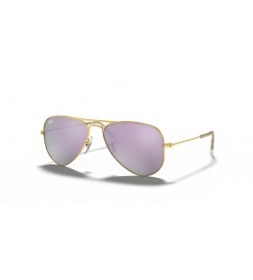 Sunčane naočale Ray-Ban RB9506S Aviator Kids M (50-13) / S ljubičastom leće i zlatni okvir