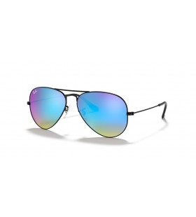 SunÄane naoÄale s bljeskalicom Ray-Ban RB3025 Aviator Gradient M (55-14) / SunÄane naoÄale sa plavim staklima i crni okvir