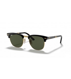 Sunčane naočale Ray-Ban RB2176 Clubmaster Folding L (51-21) / Sa zelenim staklima i crni okvir