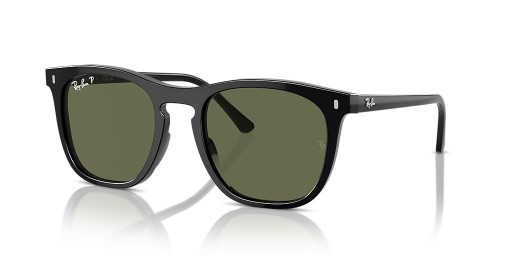 Ray-Ban RB2210 L (53 - 21) / Gröna linser och Svart ram Solglasögon