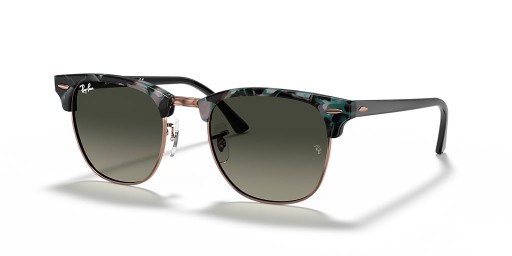 Ray-Ban RB3016 Clubmaster Fleck L (51 - 21) / Grå linser och Grå ram Solglasögon
