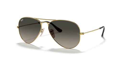 Ray-Ban RB3025 Aviator Havanna Samlingen XL (58 - 14) / Grå linser och Guld ram Solglasögon