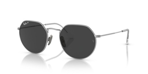 Ray-Ban RB8165 Jack Titan M (53 - 20) / Svarta linser och Silver ram Solglasögon