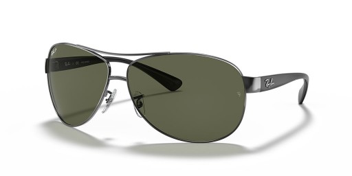 Ray-Ban RB3386 L (63 - 13) / Gröna linser och Silver ram Solglasögon