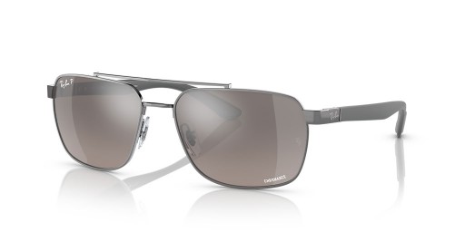 Ray-Ban RB3701 XXL (59 - 17) / Grå linser och Silver ram Solglasögon
