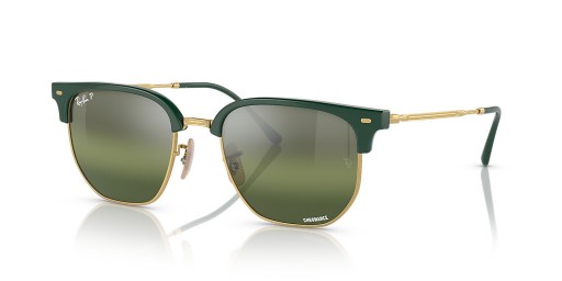 Ray-Ban RB4416F Nya Clubmaster XXL (55 - 20) / Silver linser och Gröna ram Solglasögon