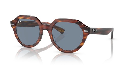 Ray-Ban RB4399 Gina L (51 - 21) / Blå linser och Brun ram Solglasögon