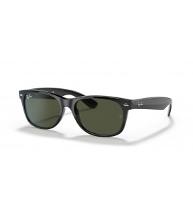 Ray-Ban RB2132F New Wayfarer Klassiska M (55 - 18) / GrÃ¶na linser och Svart ram SolglasÃ¶gon