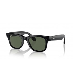 Ray-Ban RW4006 Ray-Ban | Meta-Wayfarer M (50 - 22) / GrÃ¶na linser och Svart ram SolglasÃ¶gon