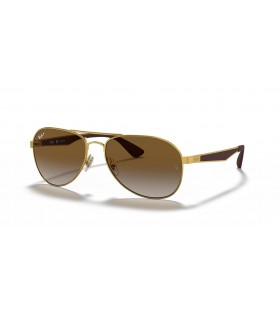 Ray-Ban RB3549 XL (61 - 16) / Bruna linser och Guld ram Solglasögon