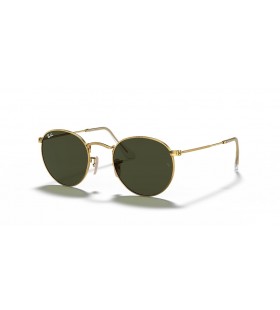 Ray-Ban RB3447 Runda Metall XS (47 - 21) / GrÃ¶na linser och Guld ram SolglasÃ¶gon