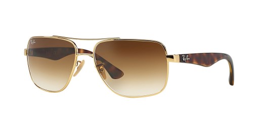 Ray-Ban RB3483 L (60 - 16) / Kahverengi lensler ve Altın çerçeve Güneş Gözlüğü