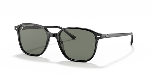 Ray-Ban RB2193F Leonard M (55 - 18) / Yeşil lensler ve Siyah çerçeve Güneş Gözlüğü