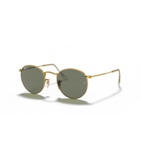 Ray-Ban RB3447 Yuvarlak Metal S (50-21) / YeÅŸil lensler ve AltÄ±n Ã§erÃ§eve GÃ¼neÅŸ GÃ¶zlÃ¼ÄŸÃ¼