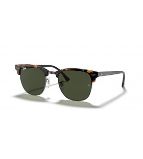 Ray-Ban RB3016 Clubmaster Fleck L (51 - 21) / YeÅŸil lensler ve Siyah Ã§erÃ§eve GÃ¼neÅŸ GÃ¶zlÃ¼ÄŸÃ¼
