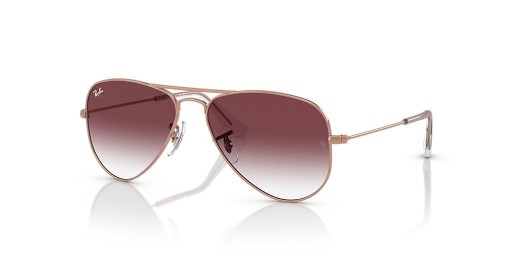 Ray-Ban RB9506S Aviador Niños L (52 - 14) / Violeta lentes y Gafas de sol de montura Rosa