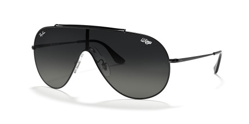 Ray-Ban RB3597 Alas XL (0 - 133) / Gris y lentes de marco Negro, Gafas de sol