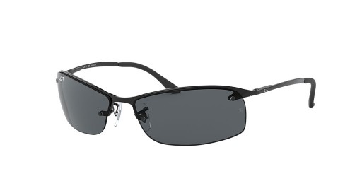 Ray-Ban RB3183 M (63 - 15) / Gris y lentes de marco Negro, Gafas de sol