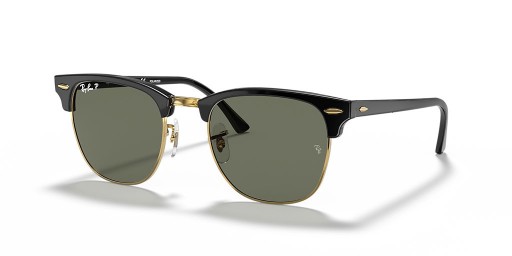 Ray-Ban RB3016 Clubmaster Clásico M (49 - 21) / lentes de color Verde y Negro Gafas de sol de montura