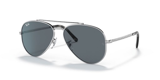 Ray-Ban RB3625 Nuevo Aviador XXL (62 - 14) / Azul lentes y Gafas de sol de montura de Plata