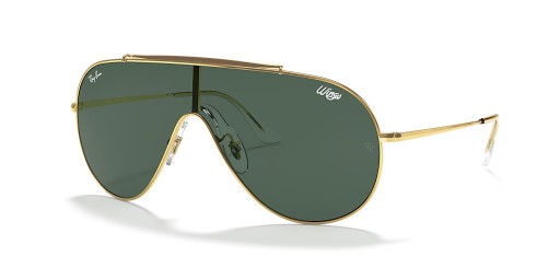 Ray-Ban RB3597 Alas XL (0 - 133) / lentes de color Verde y Oro, Gafas de sol de montura