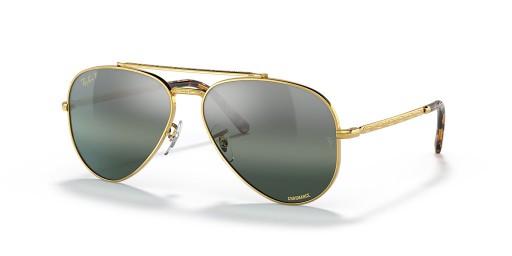 Ray-Ban RB3625 Nuevo Aviador L (58 - 14) / de Plata y lentes de Gafas de sol de montura de Oro