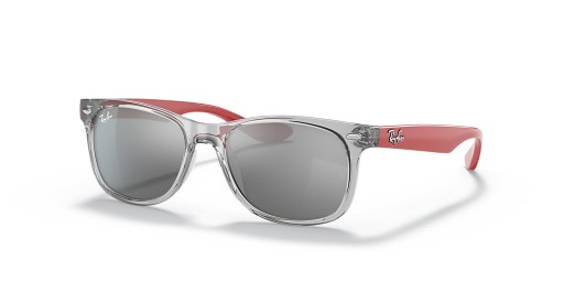 Ray-Ban RB9052SF Nuevo Caminante Niños M (50 - 15) / de Plata y lentes de color Gris Gafas de sol de montura