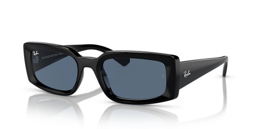 Ray-Ban RB4395 Kiliane Bio-Base de M (54 - 21) / Azul y lentes de marco Negro, Gafas de sol