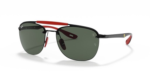 Ray-Ban RB3662M de la Scuderia Ferrari de Colección XL (59 - 17) / lentes de color Verde y Negro Gafas de sol de montura