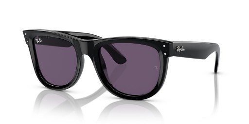 Ray-Ban RBR0502SF Caminante Inversa M (53 - 20) / Violeta y lentes de marco Negro, Gafas de sol