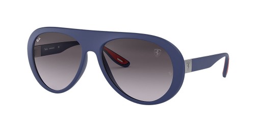 Ray-Ban RB4310M de la Scuderia Ferrari de Colección L (58 - 16) / Gris lentes y Gafas de sol de montura Azul