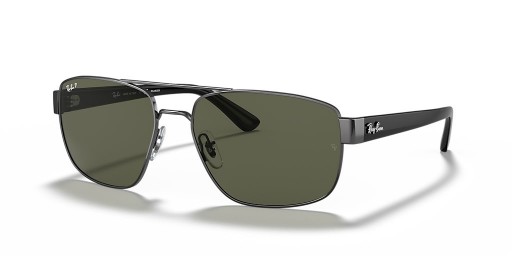 Ray-Ban RB3663 XL (60 - 17) / lentes de color Verde y Plata Gafas de sol de montura