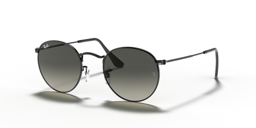 Ray-Ban RB3447N Plana Redonda Lentes L (53 - 21) / Gris y lentes de marco Negro, Gafas de sol