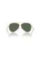 Ray-Ban RBR0101S Aviador Inversa XXL (62 - 11) / lentes de color Verde y Oro, Gafas de sol de montura