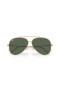 Ray-Ban RBR0101S Aviador Inversa XXL (62 - 11) / lentes de color Verde y Oro, Gafas de sol de montura