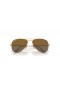 Ray-Ban RB9506S Aviador Niños L (52 - 14) / Marrón lentes y Gafas de sol de montura de Oro