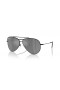 Ray-Ban RBR0101S Aviador Inversa XXL (62 - 11) / de Plata y lentes de marco Negro, Gafas de sol