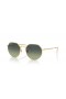 Ray-Ban RB3565 Jack M (51 - 20) / lentes de color Verde y Oro, Gafas de sol de montura