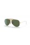 Ray-Ban RB3138 Shooter | de la Aviación de la Colección de M (58 - 09) / lentes de color Verde y Oro, Gafas de sol de montura