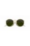 Ray-Ban RB3447 Redonda de Metal XS (47 - 21) / lentes de color Verde y Oro, Gafas de sol de montura