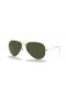 Ray-Ban RB3026 Aviator Large Metal II XXL (62 - 14) / lentes de color Verde y Oro, Gafas de sol de montura