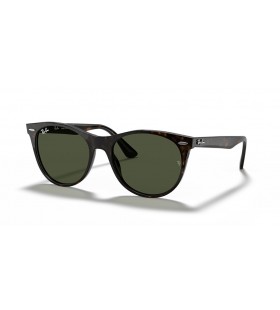 Ray-Ban RB2185 Wayfarer II Clásica de L (55 - 18) / lentes de color Verde y la Tortuga Gafas de sol de montura