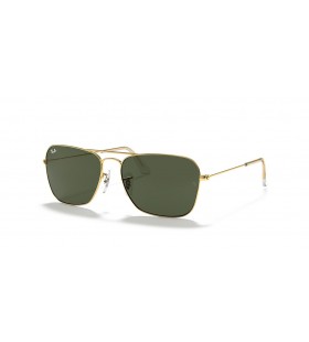 Ray-Ban RB3136 Caravan L (55 - 15) / lentes de color Verde y Oro, Gafas de sol de montura