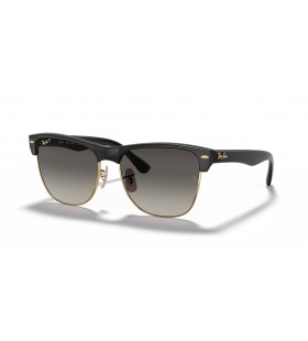 Ray-Ban RB4175 Clubmaster de gran tamaño L (57 - 16) / Gris y lentes de marco Negro, Gafas de sol