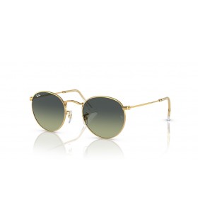 Ray-Ban RB3447 de Metal Redondo L (53 - 21) / lentes de color Verde y Oro, Gafas de sol de montura