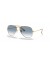 Ray-Ban RB3025 الطيار التدرج XXL (62 - 14) / العدسات الزرقاء والذهب نظارات الإطار