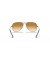 Ray-Ban RB3025 الطيار التدرج XXL (62 - 14) / بني العدسات و النظارات الشمسية الإطار الفضي