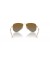 Ray-Ban RB9506S الطيار أطفال L (52 - 14) / بني العدسات الذهب الإطار النظارات الشمسية